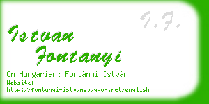 istvan fontanyi business card