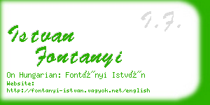 istvan fontanyi business card